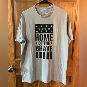 Men’s Under Armour Heatgear Tee, Gray & Black, Medium